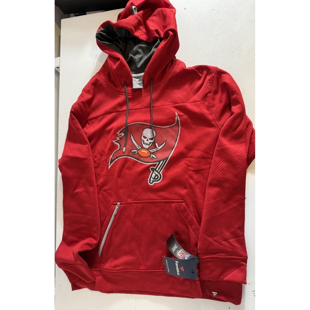 NEW Tampa Bay Buccaneers Sweatshirt Hoodie NFL Pullover Large Red Fanatics